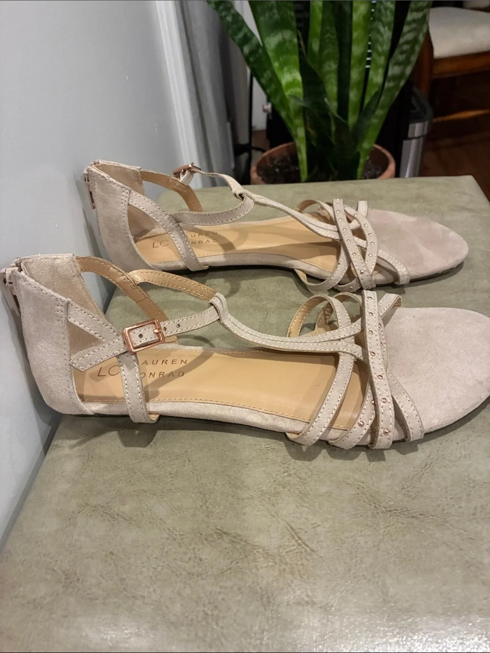 LC Lauren Conrad suede strappy